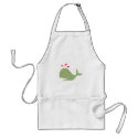 Andy Whale Singletons_green,red on white aprons