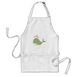 Andy Whale Singletons_green,red on white aprons
