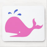 Andy Whale Singletons_pink,blue on white mousepads
