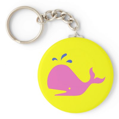 Andy Whale Singletons_pink,blue on yellow by Artful_Animalz