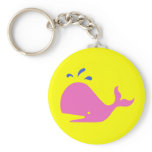 Andy Whale Singletons_pink,blue on yellow keychains