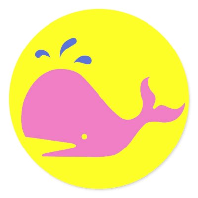Andy Whale Singletons_pink,blue on yellow by Artful_Animalz