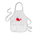 Andy Whale Singletons_red,blue on white aprons