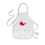 Andy Whale Singletons_red,blue on white aprons