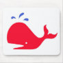 Andy Whale Singletons_red,blue on white Mouse Pads