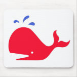 Andy Whale Singletons_red,blue on white mousepads