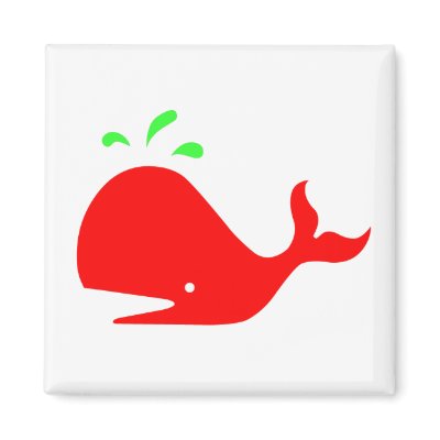 Andy Whale Singletons_red,green on white by Artful_Animalz