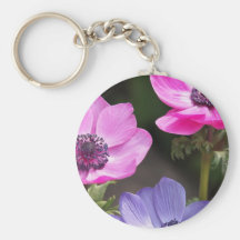 Anemone Flower  Keychain