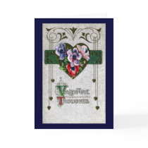Anemones Vintage Valentine Card