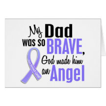 Angel 1 Dad Stomach Cancer Greeting Cards