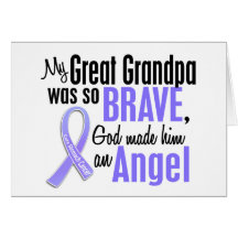 Angel 1 Great Grandpa Stomach Cancer Greeting Card