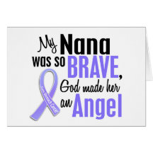 Angel 1 Nana Stomach Cancer Greeting Cards
