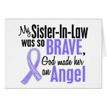 Angel 1 Sister-In-Law Stomach Cancer Card