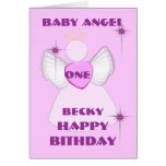 Angel #1Birthday Invitation-Customise cards