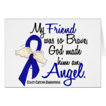 Angel 2 Friend Colon Cancer Greeting Cards