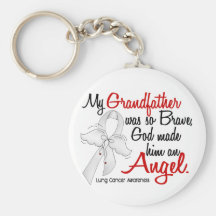 Angel 2 Grandfather Lung Cancer Key Chains