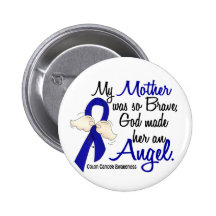 Angel 2 Mother Colon Cancer Buttons