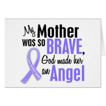 Angel 2 Mother Stomach Cancer Greeting Cards