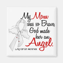 Angel 2 Mum Lung Cancer Magnets