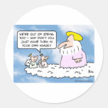 Angel advised God on creating people. Sticker