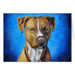 Angel American Staffordshire Terrier Dog Art Card