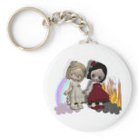 angel and devil cutie girls keychains