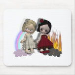 angel and devil cutie girls mousepads