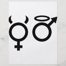 angel and devil icon flyer