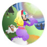 Angel and Shepherds Round Sticker