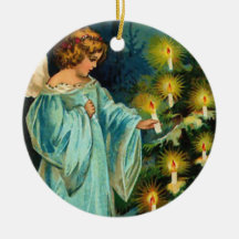 Angel and the Christmas Tree Christmas Tree Ornament