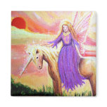 Angel and Unicorn Magnet by Susan Rodio