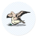 Angel & Angela Albatross Round Sticker