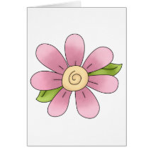 Angel Antics · Flower · Pink Greeting Cards