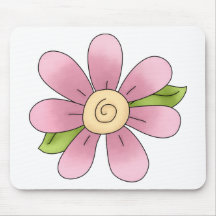 Angel Antics · Flower · Pink Mouse Pad