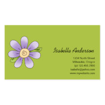 Angel Antics · Flower · Purple Business Card