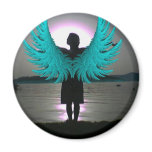 Angel at Dawn Fridge Magnets