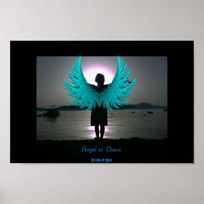 Angel at Dawn Poster by BawdyBits