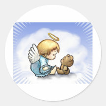 Angel baby and teddy bear stickers