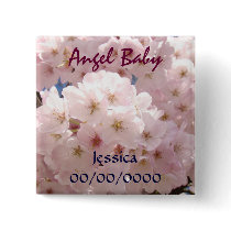 Angel Baby magnet Custom Pink Blossom Birth Date