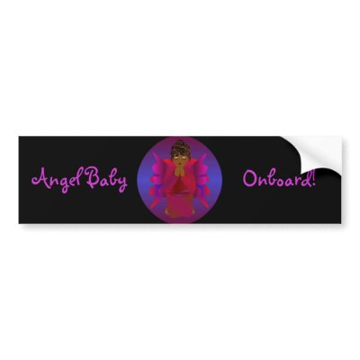 "Angel Baby Onboard" Bumper Sticker -Customisable by Yve_13