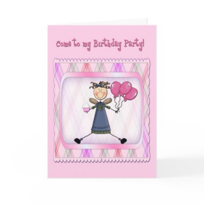 Angel Birthday Party Invitation Greeting Cards by StarStock