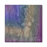 Angel blue and purple fridge magnet