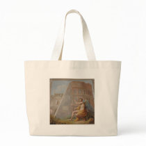 Angel by Ancient Ruins Canvas Bag