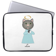 Angel Cat Customizable Computer Sleeves