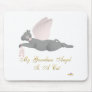Angel Cat Dark Gray Pink Roses Guardian Angel Cat Mouse Pads