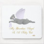 Angel Cat Dark Gray Purple Roses Guardian Angel Ki Mouse Pads