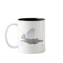 Angel Cat Dark Grey Purple Roses Coffee Mug