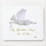 Angel Cat Light Gray Purple Roses Guardian Angel C Mouse Mat