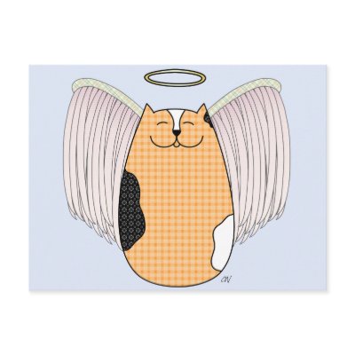 'Angel Cat' Postcard by CaboodleShop