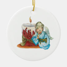 Angel christmas candle ornament